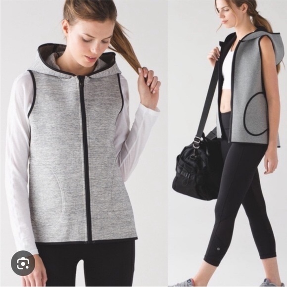 Lululemon Reversible Vest, Gray and Black, size 6 - Picture 2 of 9